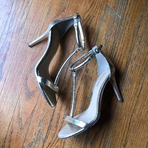 Gianni Bini Gold T Bar Heels Size 8: gently used but in great condition.